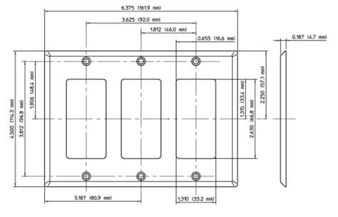 electrical faceplate dimensions